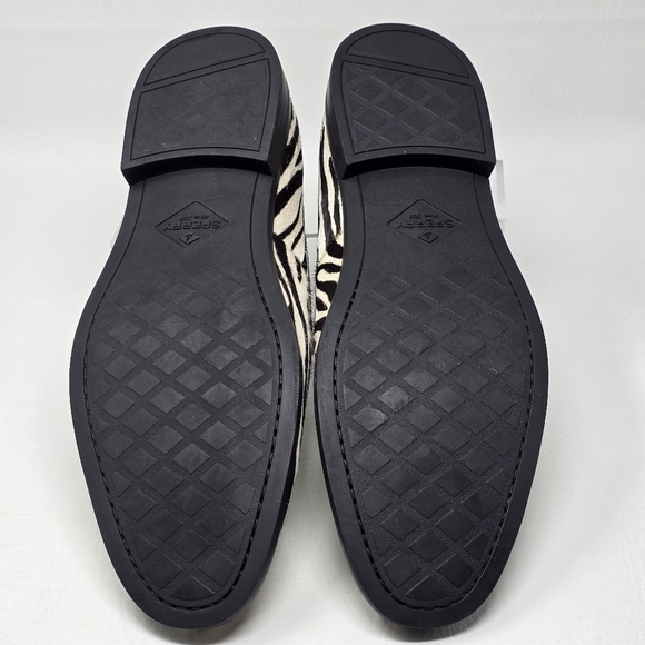 Sperry zebra-striped Leather Fur Slip On Loafers Shoes STS18365 Men\'s Size 11 main image 10